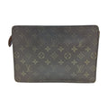 Louis Vuitton Monogram Pochette Homme Clutch Bag Second Brown