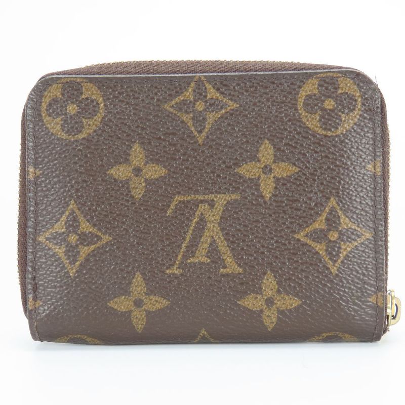 Louis Vuitton Coin Case Zippy Purse Round Zipper Monogram Brown — view 2