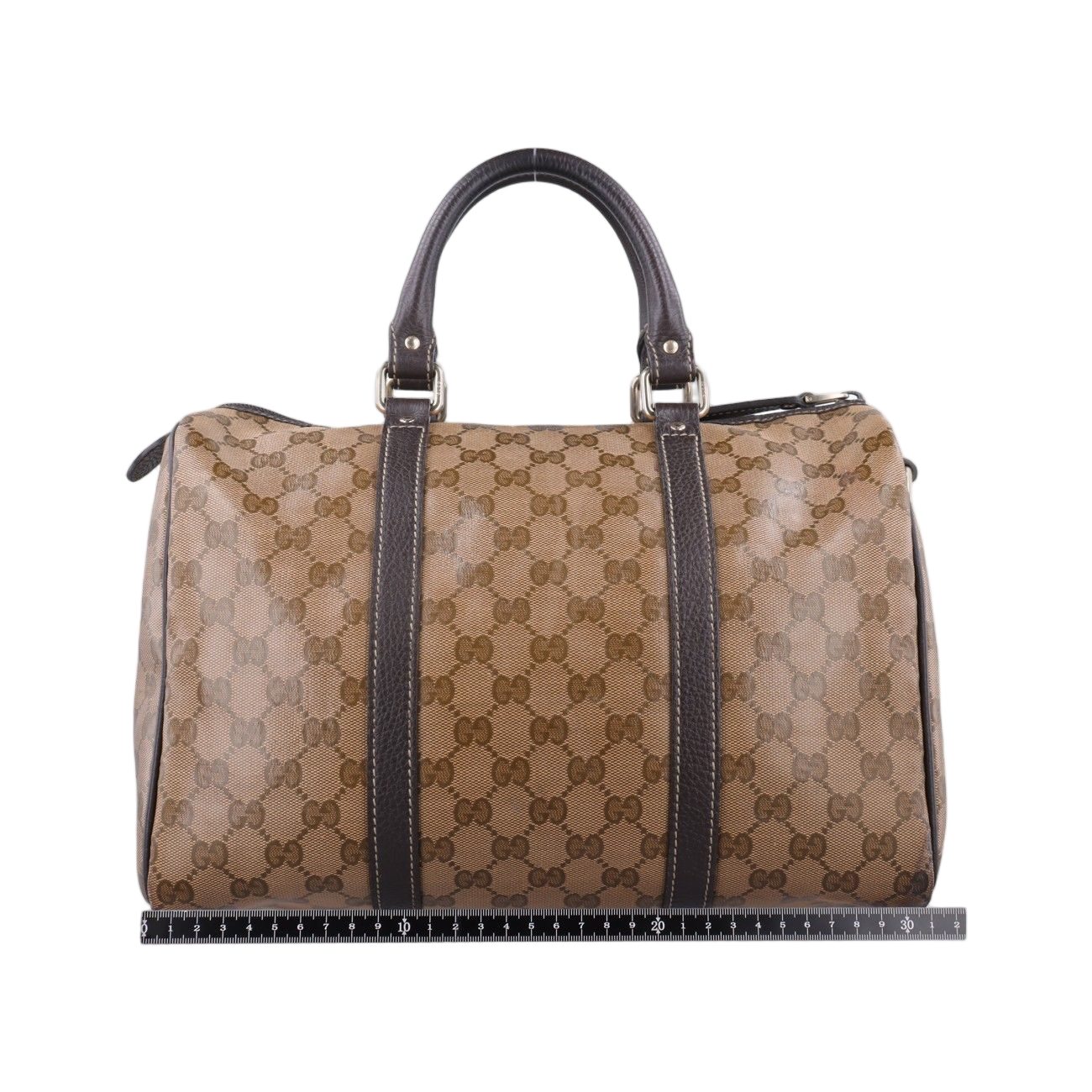 Gucci GG Crystal Joy Brown Canvas Handbag — view 2