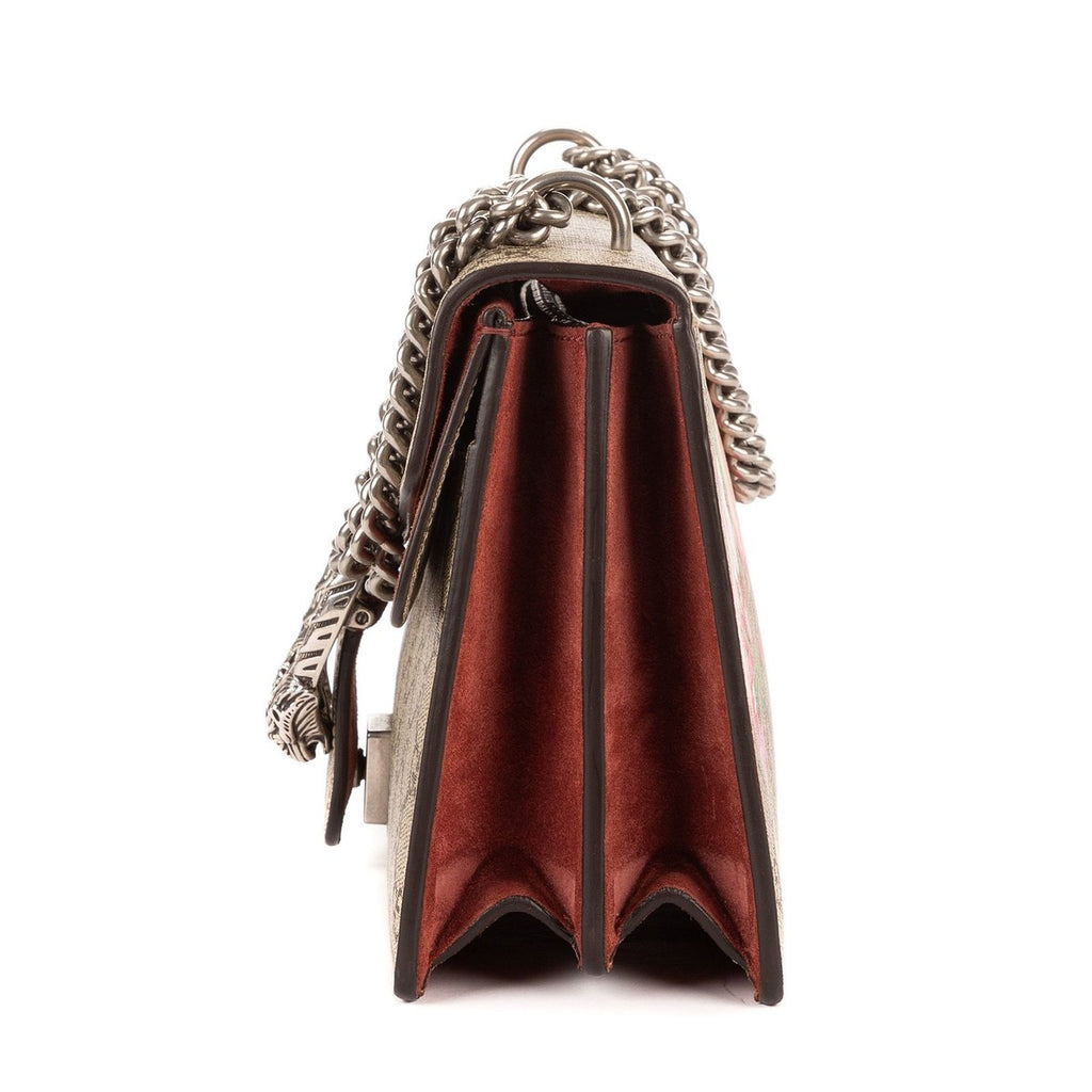 Gucci Blooms Dionysus Beige Burgundy Supreme Canvas Shoulder Bag — view 3