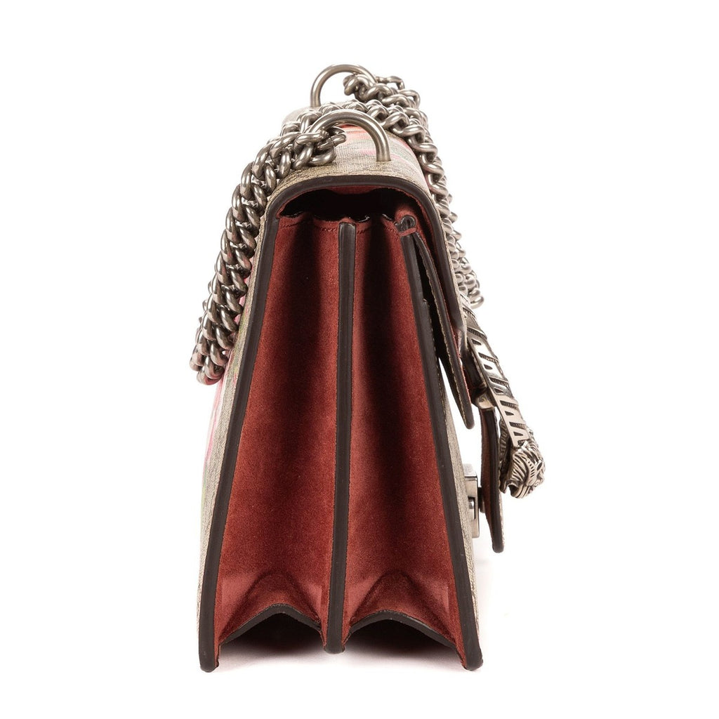 Gucci Blooms Dionysus Beige Burgundy Supreme Canvas Shoulder Bag — view 4