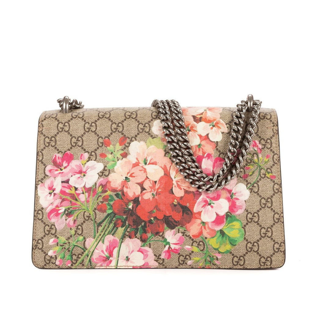 Gucci Blooms Dionysus Beige Burgundy Supreme Canvas Shoulder Bag — view 5