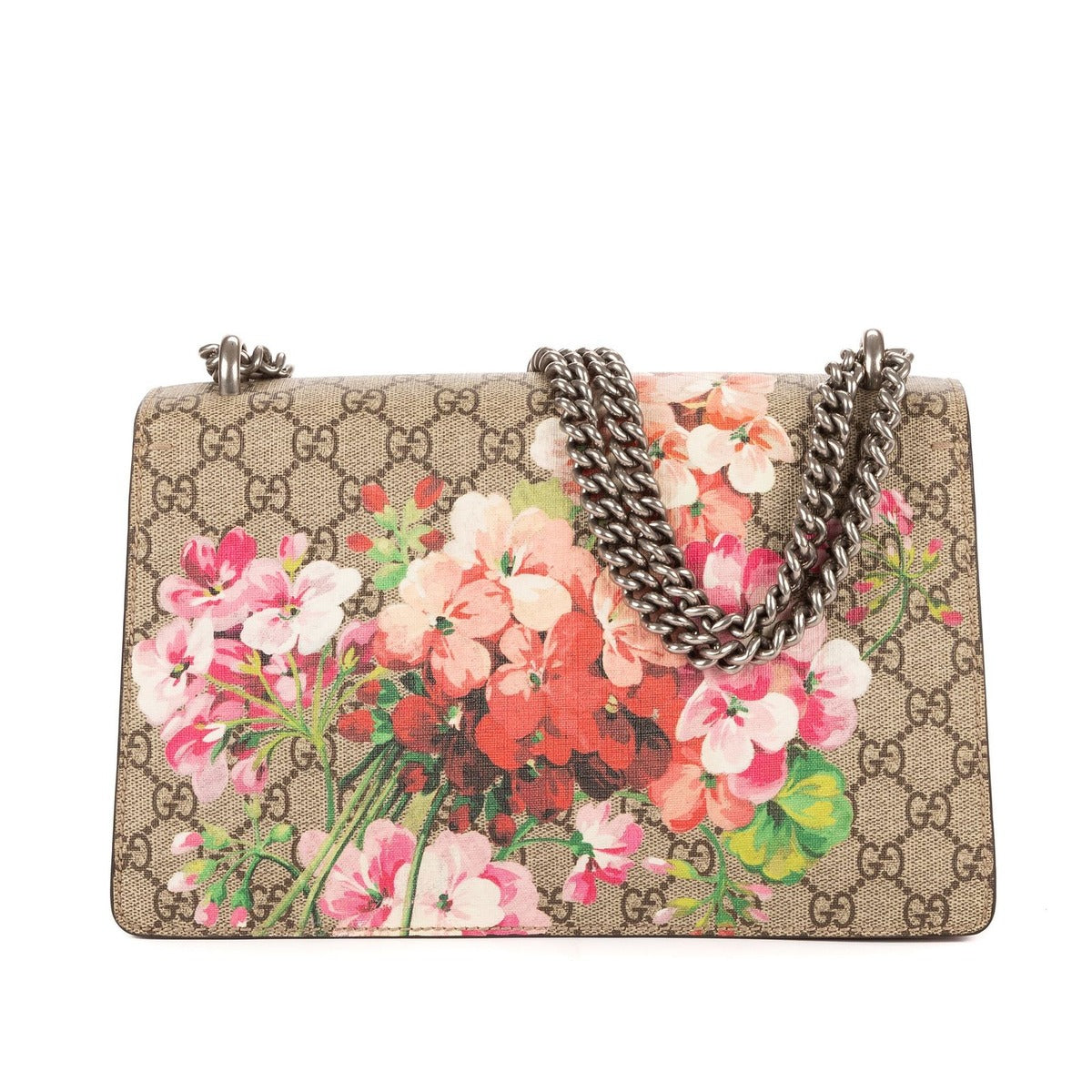 Gucci Blooms Dionysus Beige Burgundy Supreme Canvas Shoulder Bag — view 5