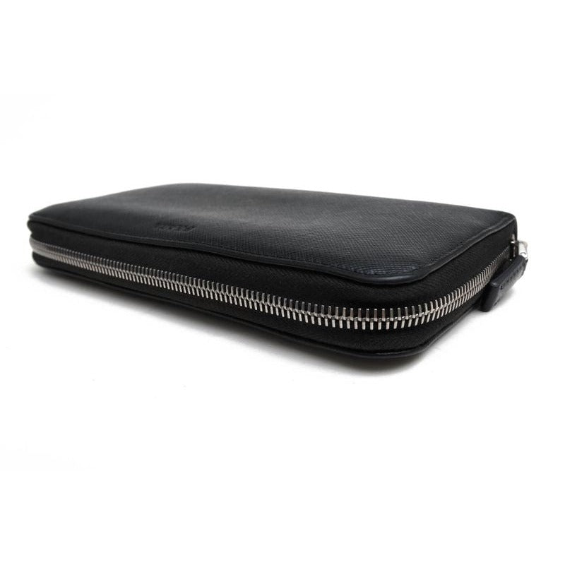 Prada Long Wallet Women Leather Black 2 Ml317 Portafoglio Lampo — view 4