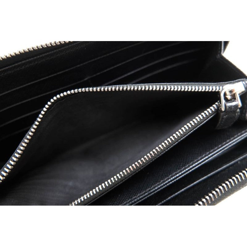 Prada Long Wallet Women Leather Black 2 Ml317 Portafoglio Lampo — view 7