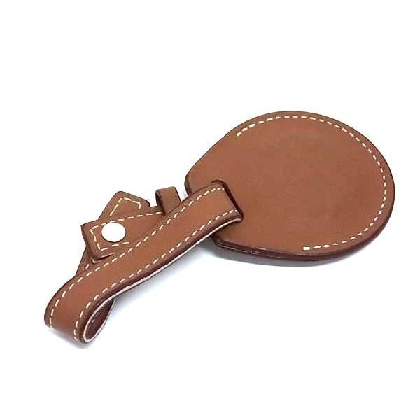 Hermes Apple V-swift Airtag Lost Prevention Tag Key Ring Charm Brown — view 2