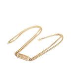 Chanel CC Logo Chain Belt Gold Pink Plated Rhinestone