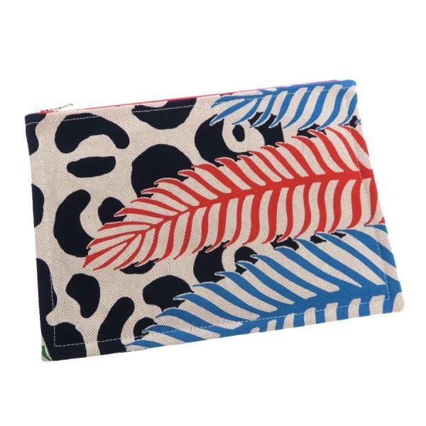 Hermes Canvas Clutch Multicolor