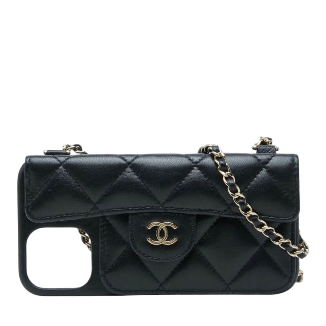 Chanel Quilted Chain Shoulder Bag iPhone