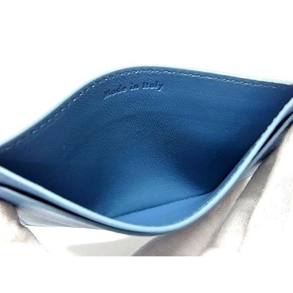 Celine Leather Card Case Holder Pass Light Blue Fa1122 — view 3