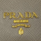 Prada Saffiano Leather Metal Logo Pass Case Business Card Holder — view 7