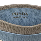Prada Saffiano Leather Metal Logo Pass Case Business Card Holder — view 8