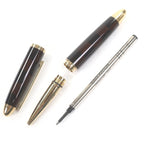 Louis Vuitton Grand Tour Damier Cap Type Ballpoint Pen Brown Gold Handwriting — view 3
