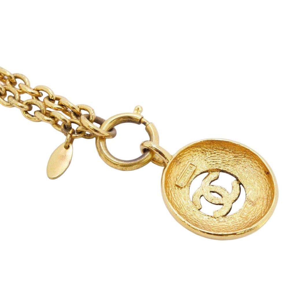 Chanel Necklace Vintage CC Logo Round — view 2