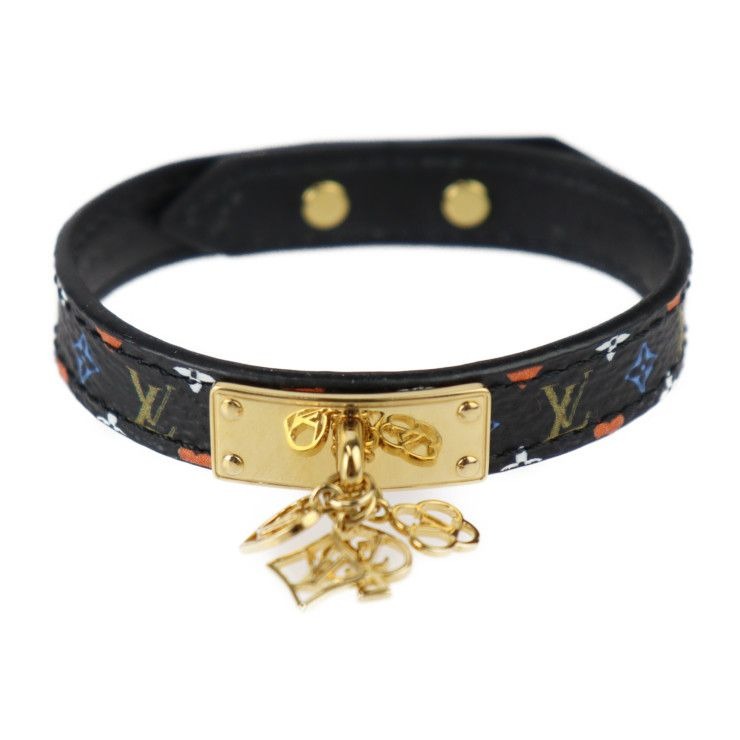 Louis Vuitton Bracelet Game On Collection Mp285 F Leather Black — view 2