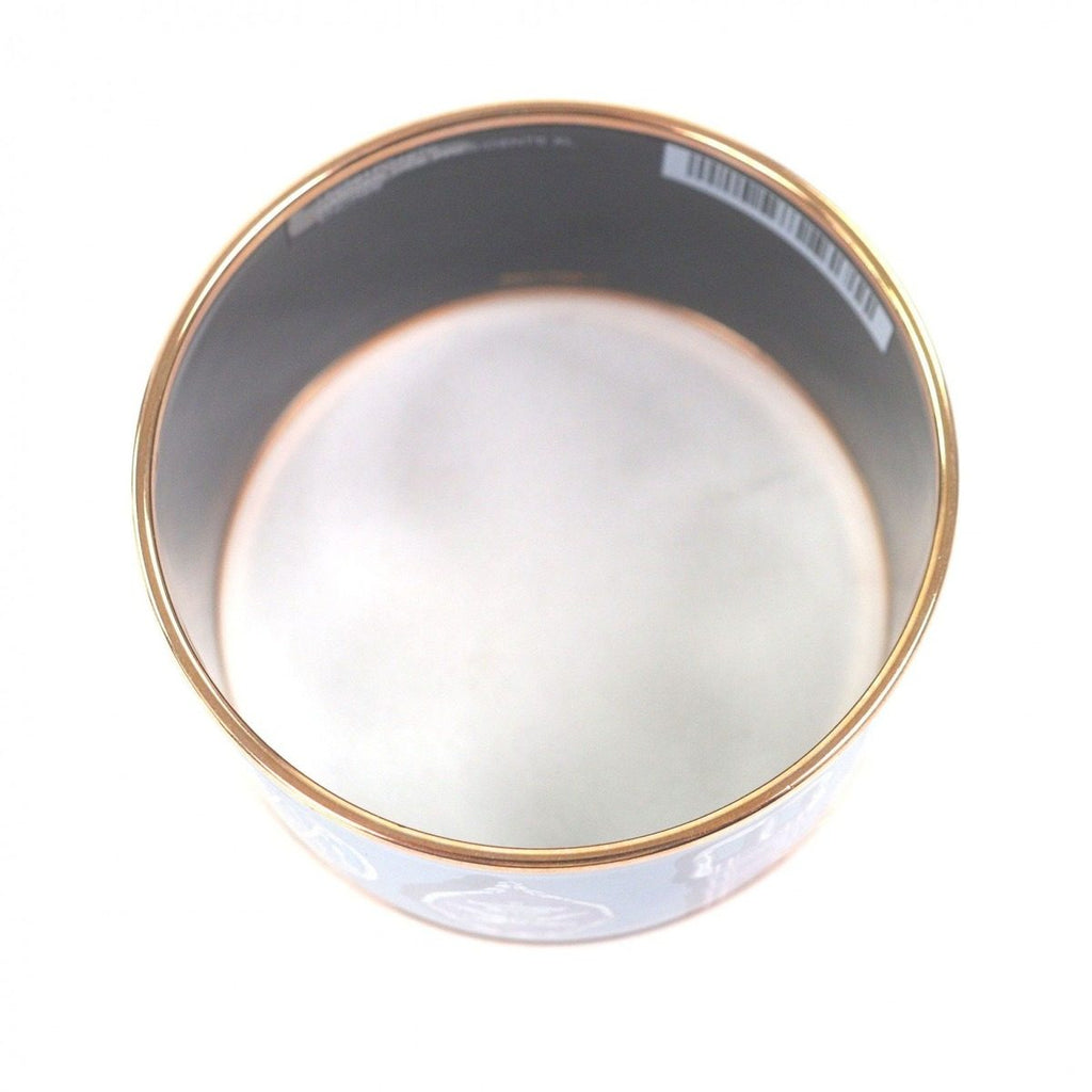 Hermes Harnais Des Presidents XL Encres Enamel Bangle Breast Blue Gray Pink — view 3
