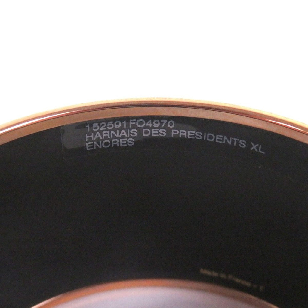 Hermes Harnais Des Presidents XL Encres Enamel Bangle Breast Blue Gray Pink — view 6