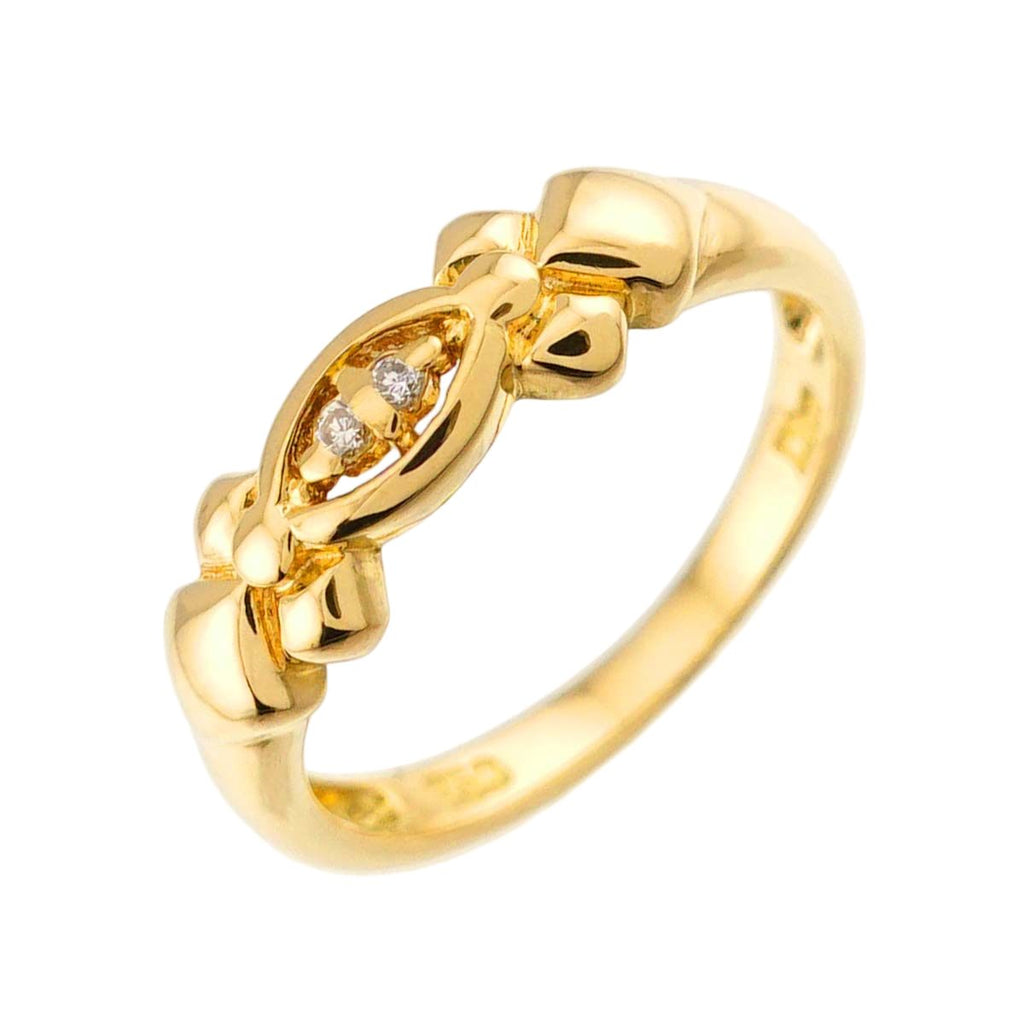 Dior Ring Diamond 18k YG Yellow Gold 750 CD