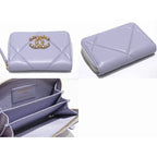 Chanel Zip Around Coin Case Lavender Quilted Purse — view 2