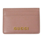 Gucci Card Case Leather Pink Fixed Era Logo