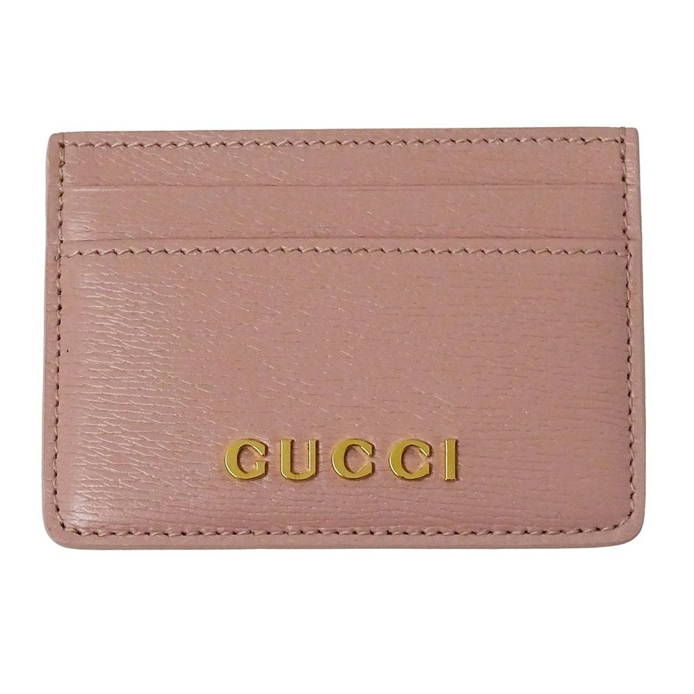 Gucci Card Case Leather Pink Fixed Era Logo