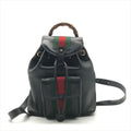 Gucci Bamboo Leather Sherry Backpack Black