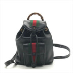 Gucci Bamboo Leather Sherry Backpack Black