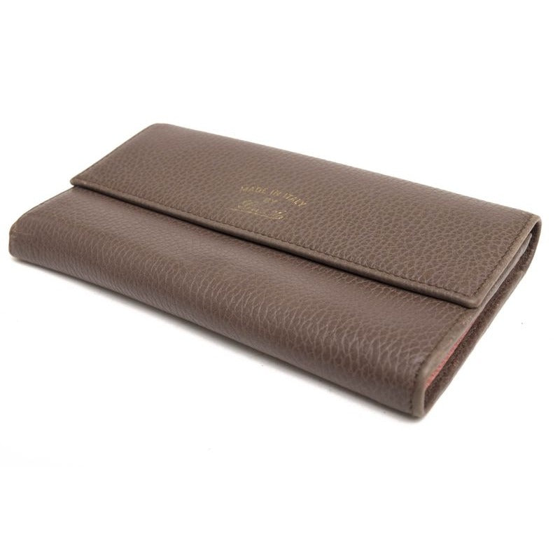 Gucci Long Wallet Women Leather Gray Swing with Coin Purse — view 3