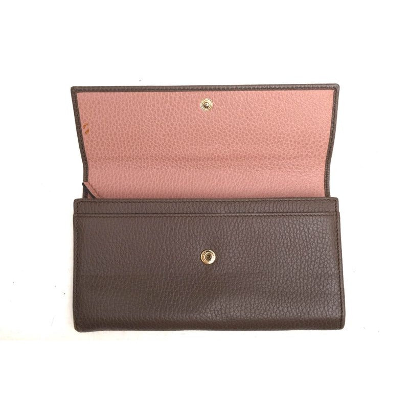 Gucci Long Wallet Women Leather Gray Swing with Coin Purse — view 5