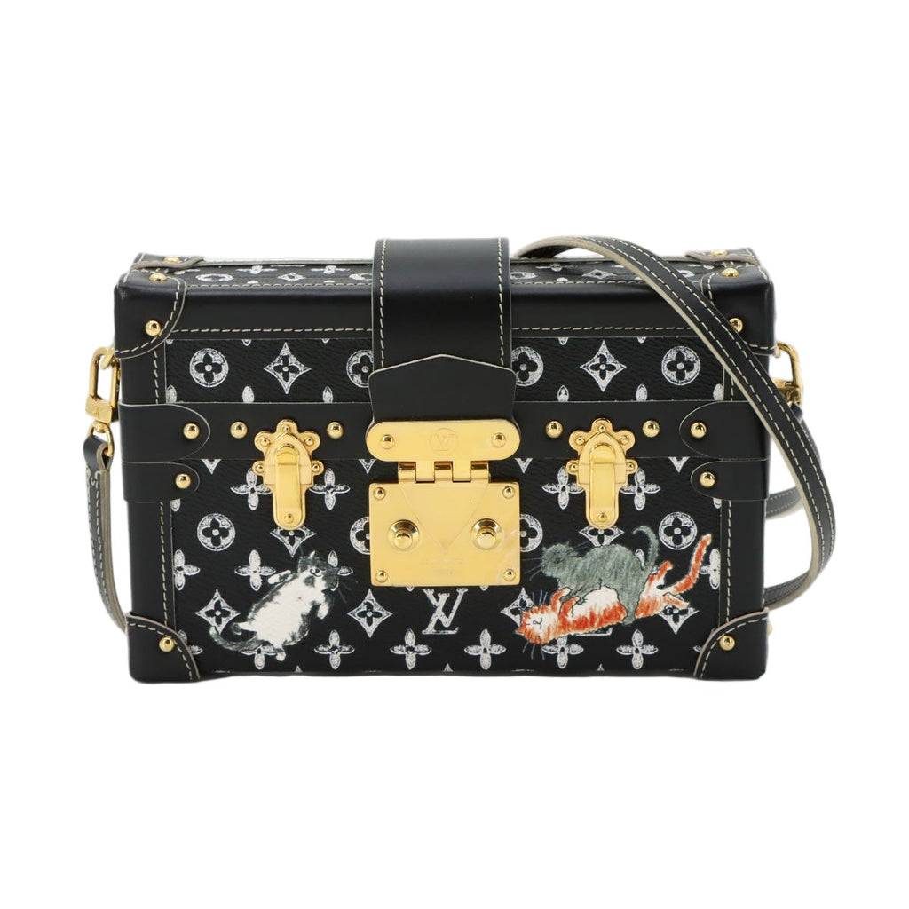 Louis Vuitton Monogram Petite Malle Shoulder Bag Black