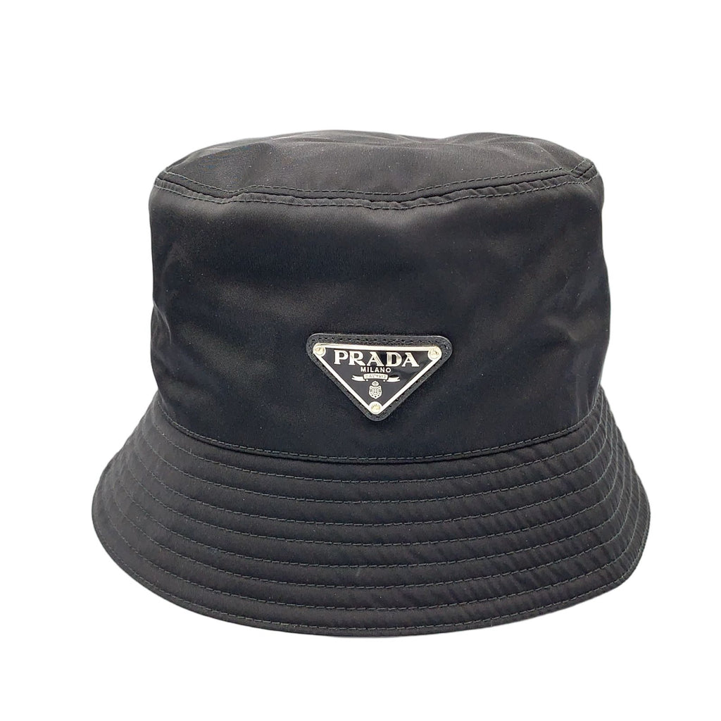 Prada Re-Nylon Black Hat Silver