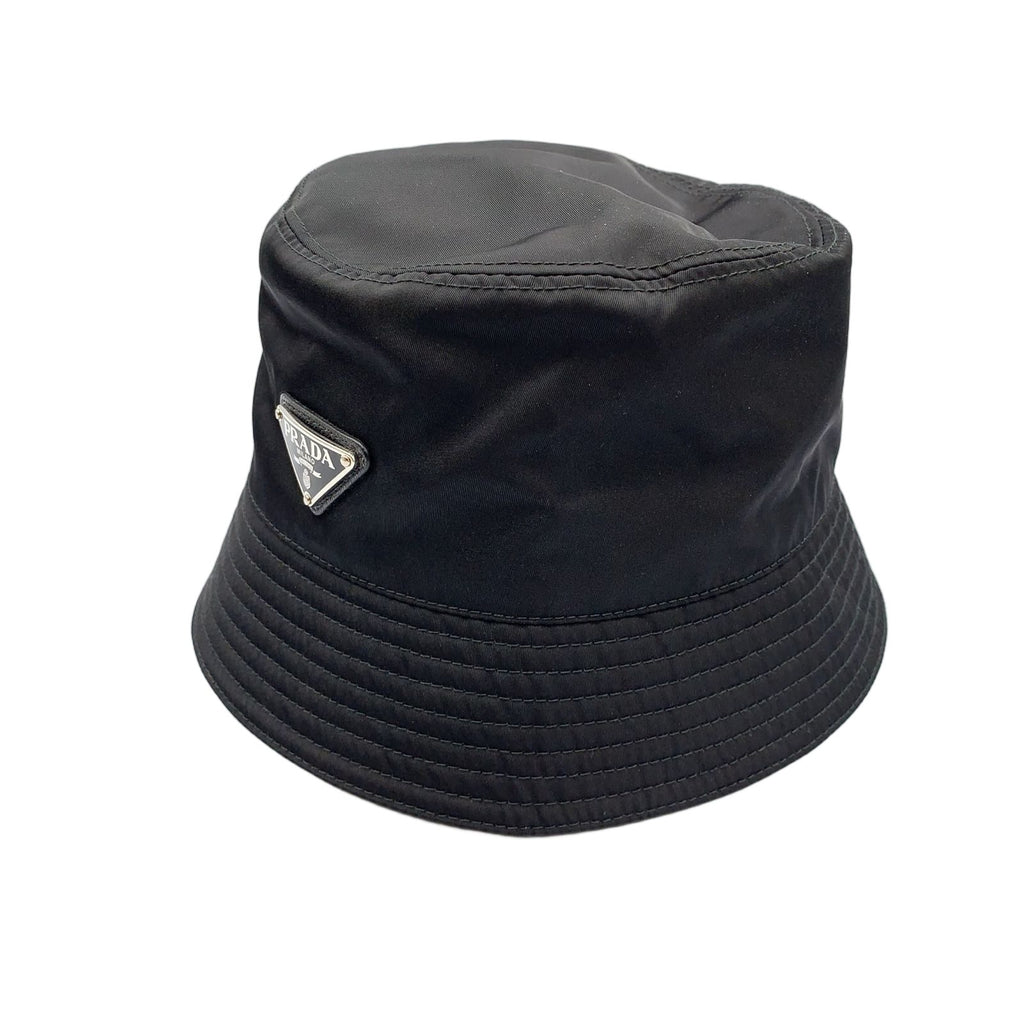 Prada Re-Nylon Black Hat Silver — view 2