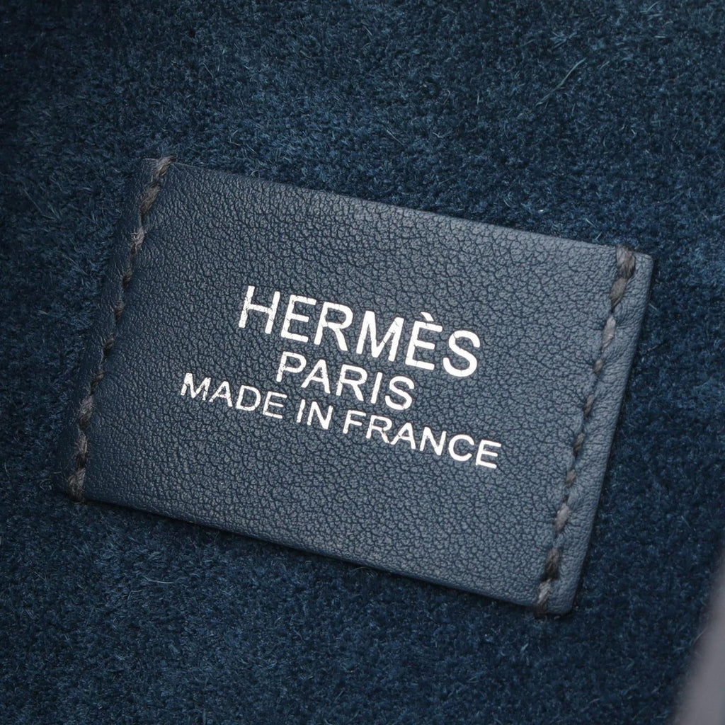 Hermes Shoulder Bag Alson Bour de Pluse Leather Boule Blue-de-prusse Navy — view 4