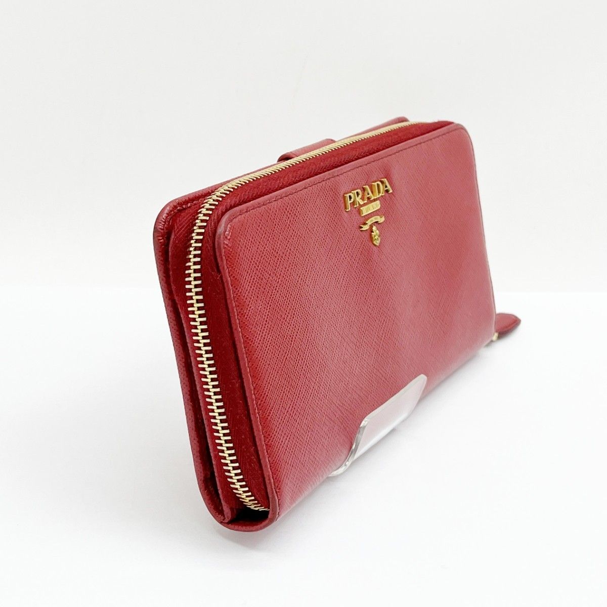Prada Long Wallet Leather 1 Ml029 Red — view 3