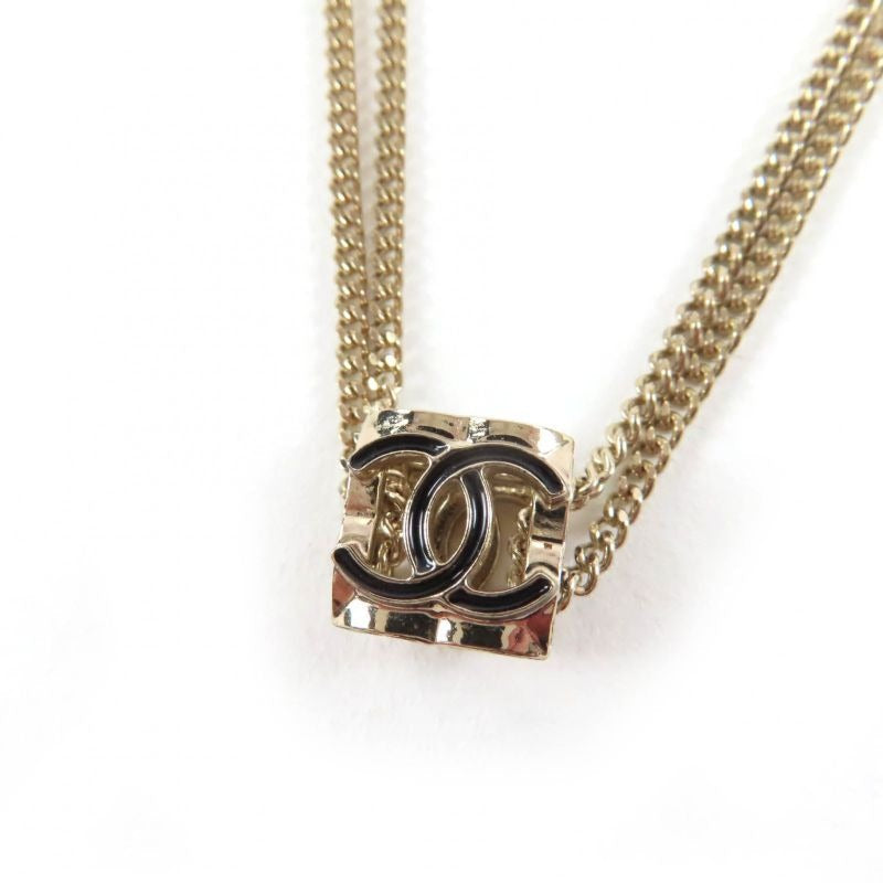 Chanel A22K Coco Mark Cube Necklace Pendant Accessory Gold Weight — view 2