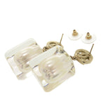 Chanel Coco Mark Faux Pearl Plastic Stone Gold Earrings 0563 — view 4