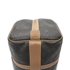 Dior Vintage Travel Boston Gray Brown Honeycomb Canvas Shoulder Bag — view 7