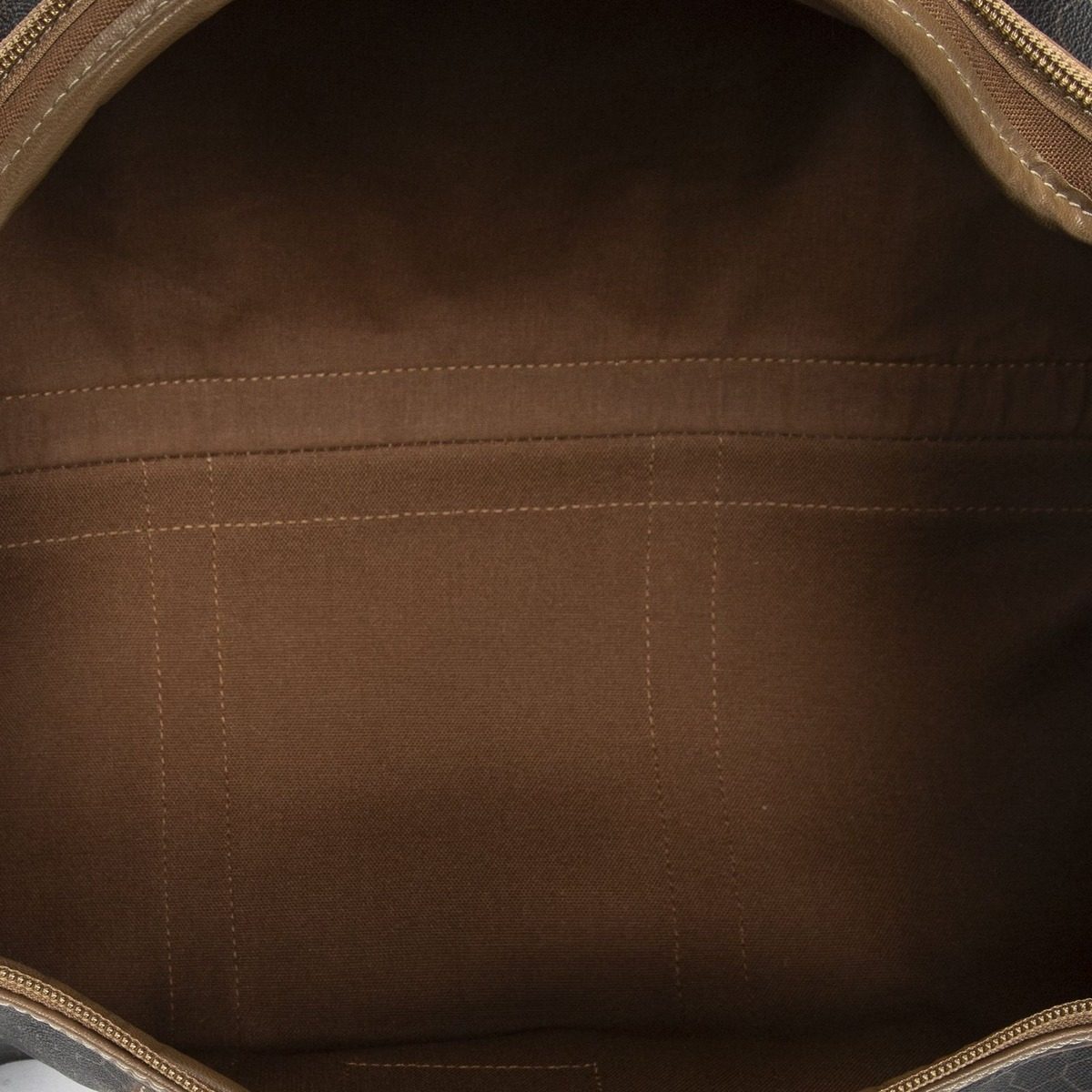 Dior Vintage Travel Boston Gray Brown Honeycomb Canvas Shoulder Bag — view 9