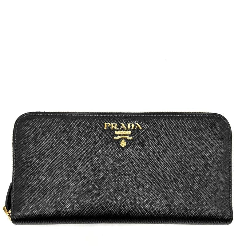 Prada Long Wallet Logo 1 Ml506 Leather Black