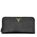 Prada Long Wallet Logo 1 Ml506 Leather Black