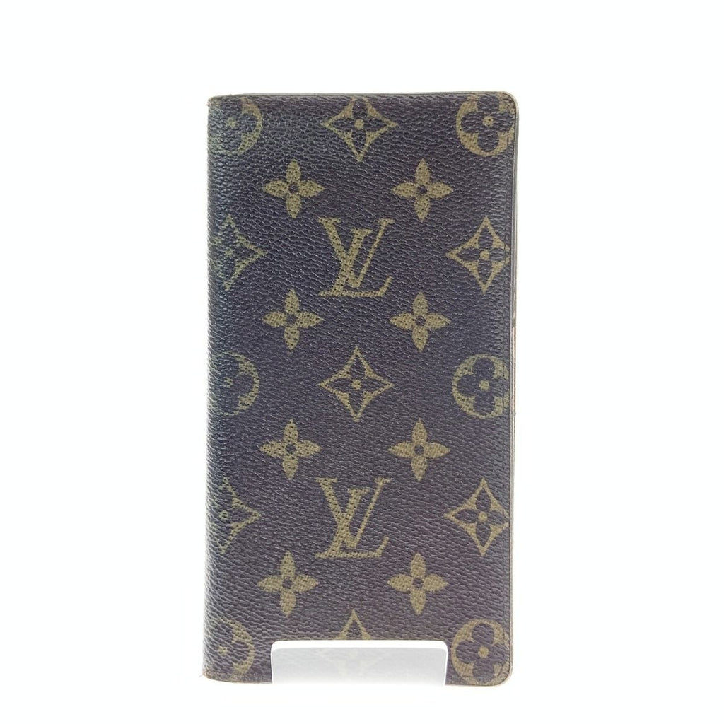 Louis Vuitton Monogram Card Holder Credit Bifold Long Bill Brown