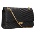 Chanel 2.55 Chevron Lambskin Double Flap Chain Shoulder Bag