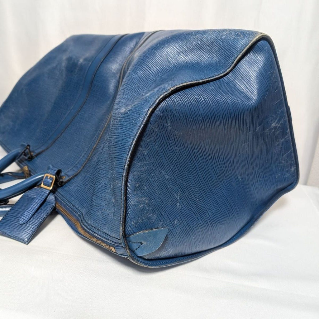 Louis Vuitton Keepall 55 Epi Toledo Blue Boston Bag Leather — view 4