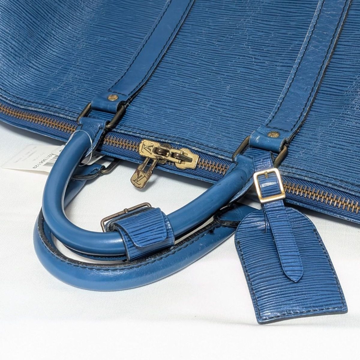 Louis Vuitton Keepall 55 Epi Toledo Blue Boston Bag Leather — view 7