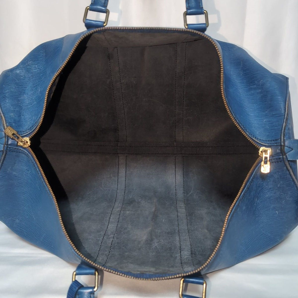 Louis Vuitton Keepall 55 Epi Toledo Blue Boston Bag Leather — view 9
