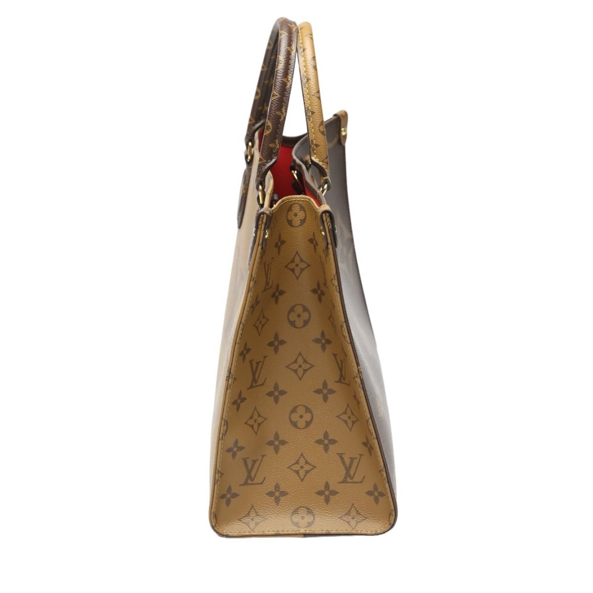 Louis Vuitton Monogram Tote On The Go MM Bag Brown — view 5