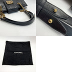 Chanel Boy Chain Tote Bag Black Leather — view 8