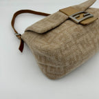 Fendi Wool Mamma Shoulder Bag Beige — view 9