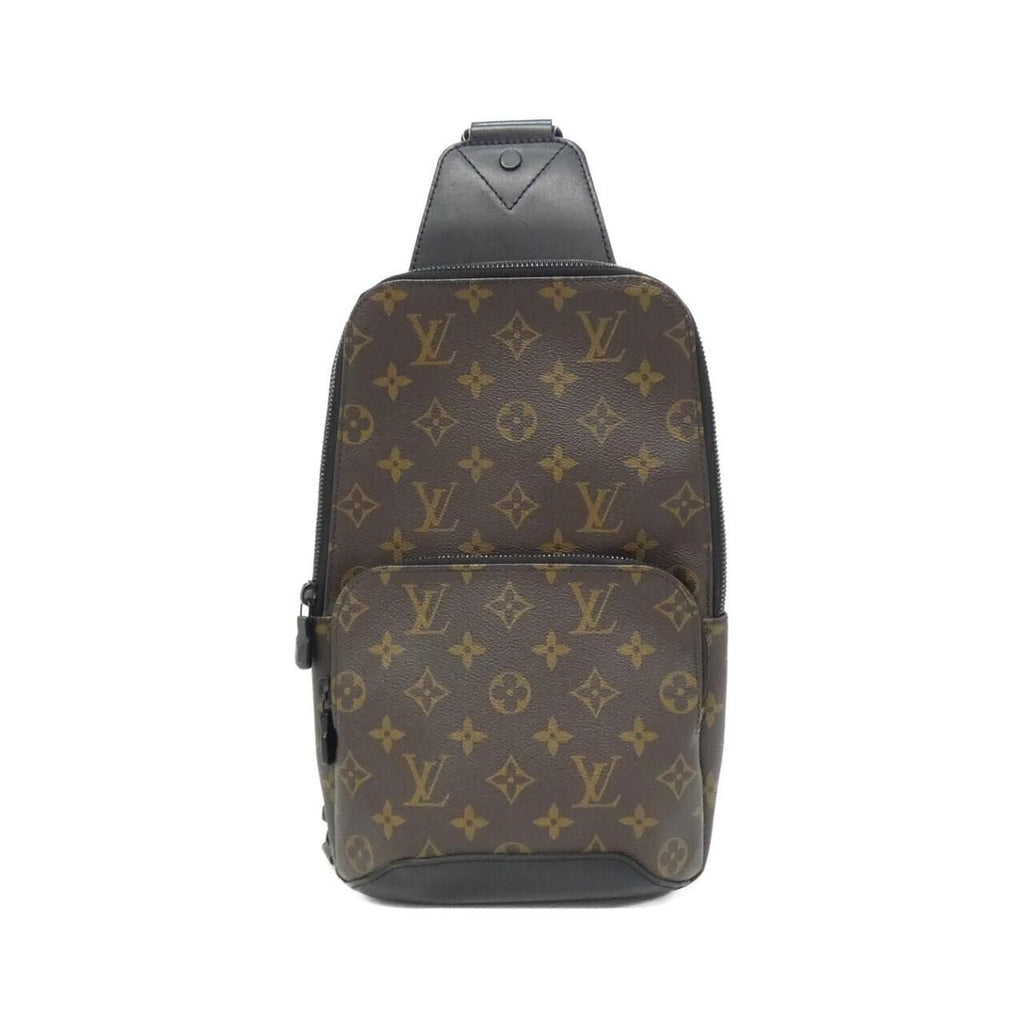 Louis Vuitton Monogram Macassar Avenue Sling Bag Brown Marron Black