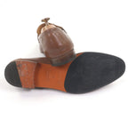 Hermes Leather Constance H Logo Silver Moccasins Loafers Flat Shoes Brown 46 — view 5